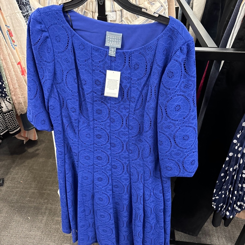 NEW Rabbit Rabbit Rabbit Blue 💙💙Lace Dress - Picture 5 of 13